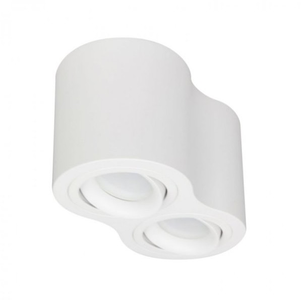 Light&More PLAFON NOWOCZESNA LAMPA SUFITOWA WALEC TUBA KUBIK REFLEKTOR OPRAWA NATYNKOWA KINKIET ALUMINIUM LED BIAŁY LM P 200/2 WH