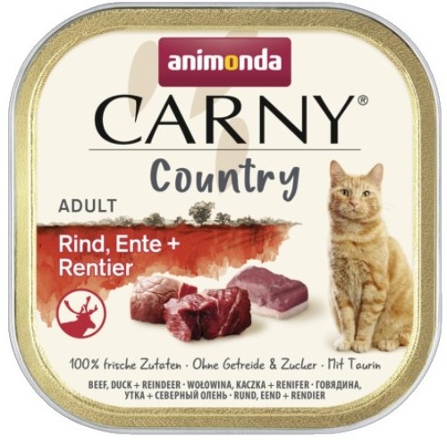 Animonda Carny Country Adult Wołowina Kaczka i Renifer tacka 100g