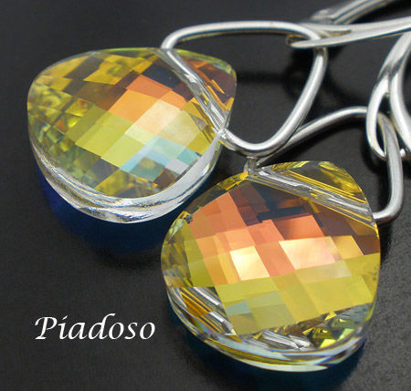 Swarovski Arande piękne srebrne kolczyki Aurora Borealis 1213084740