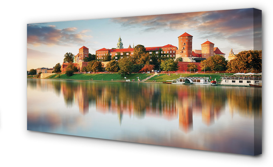 PL Tulup Obrazy na płótnie Kraków Zamek rzeka 100x50cm