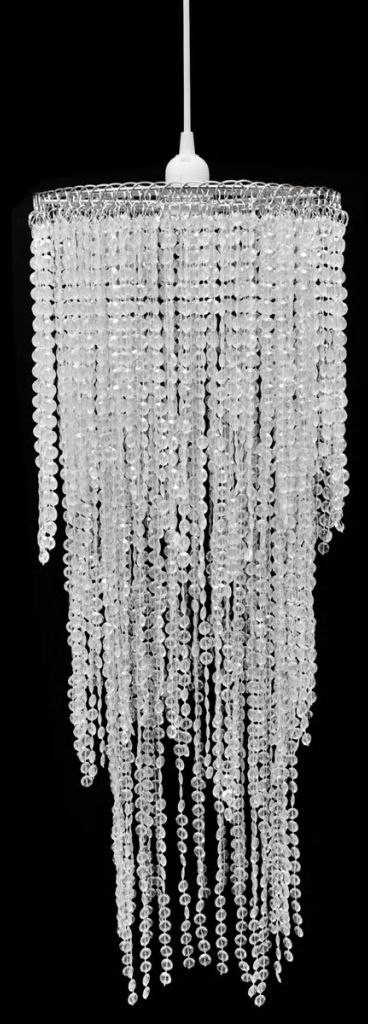 VidaXL Kryształowa lampa wisząca z abażurem 26 x 70 cm 241118