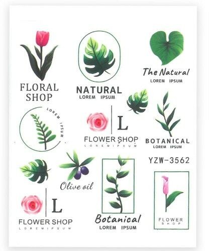 Allepaznokcie Naklejki wodne do paznokci YZW-3562