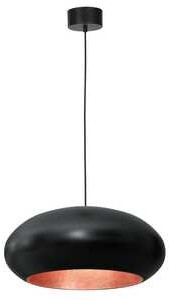 Luminex Compo 1623 lampa wisząca zwis owalny dia 500 1x60W E27 czarny miedziany