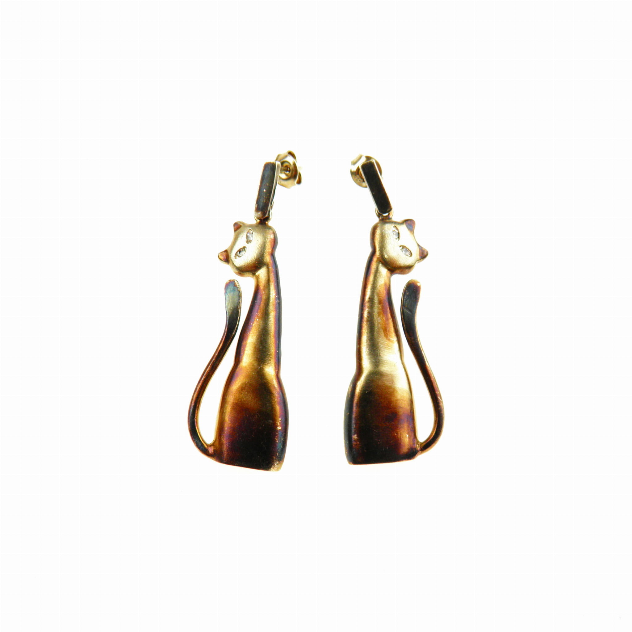 Venus Galeria Bure koty -  kolczyki na sztyftach