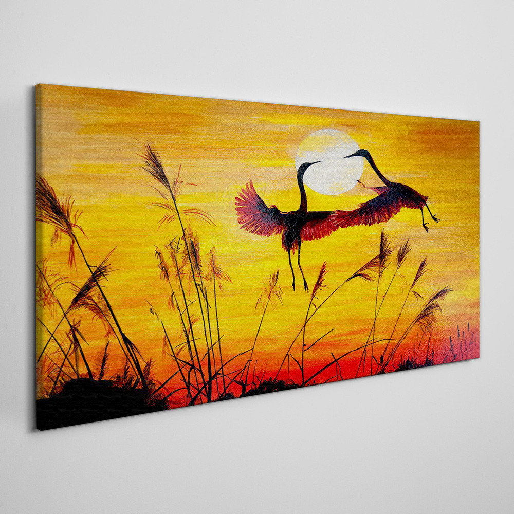 PL Coloray Obraz Canvas zwierzęta ptaki zachód słońca 100x50cm