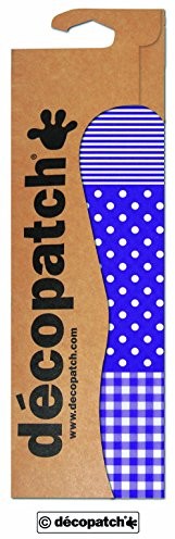 Decopatch Papier decopatch do majsterkowania, 395 X 298 MM, paski/kropki/karo, 3 sztuki, fioletowy/biały C488O