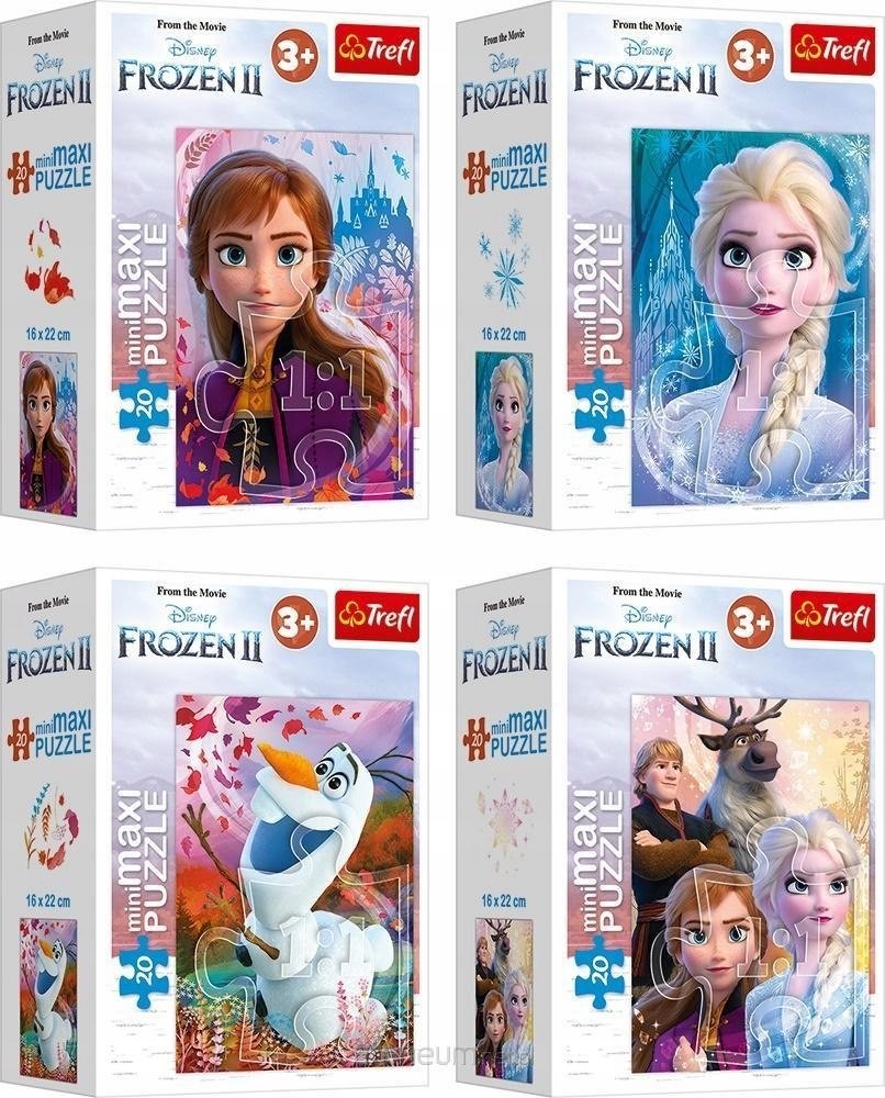 Puzzle Frozen II Kraina Lodu Minimaxi 4 szt 56022 8577715966