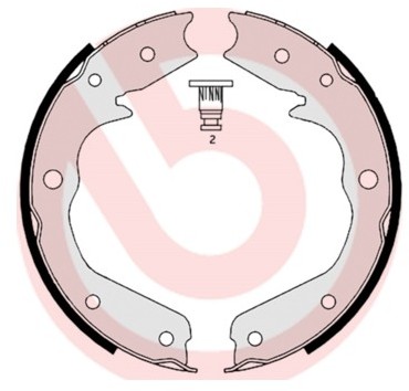 BREMBO Zestaw szczęk hamulcowych, hamulec postojowy S 59 527
