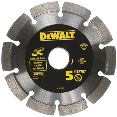 Dewalt DeWALT diamentowa tarcza tnąca Standard, grubość, 125 MM, 6.3 MM, dt3757 segmentu-QZ DT3757-QZ