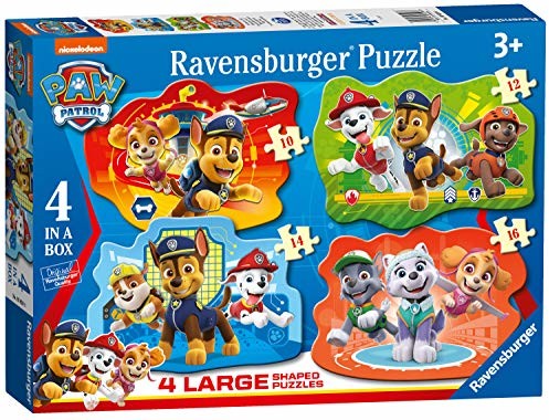 Ravensburger 3028 Paw Patrol 4 duże puzzle (10, 12, 14, 16 sztuk), 3028