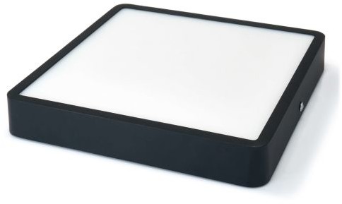 Zdjęcia - Żyrandol / lampa Panel natynkowy kwadrat LED Modern 24W - Czarny - Biały neutralny (4500K)