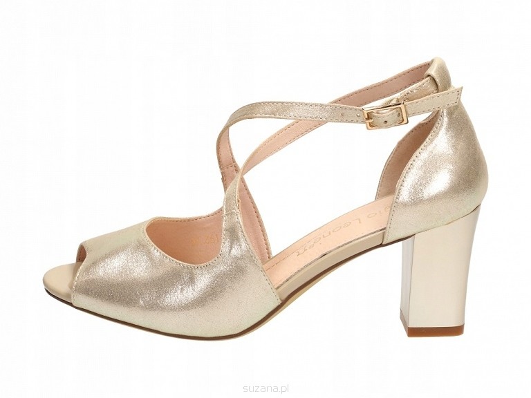 Sergio Leone Złote sandały damskie SK861 r37
