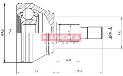 KAMOKA Przegub napdowy - kompletny 6681