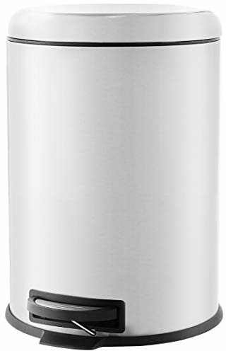 FENIKS AmazonBasics okrągły z pedałem, stal nierdzewna, 20 l