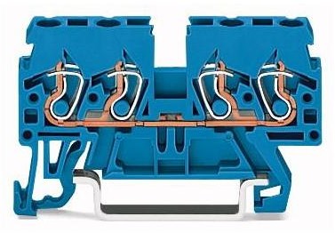 WAGO Terminal przepustowy WAGO 5 mm Sprężynowe Alokacja N niebieski 870-834 100 szt 870-834