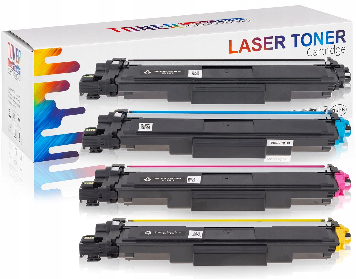 4X Toner Do Brother TN247 TN243 DCP-L3510 TN-247