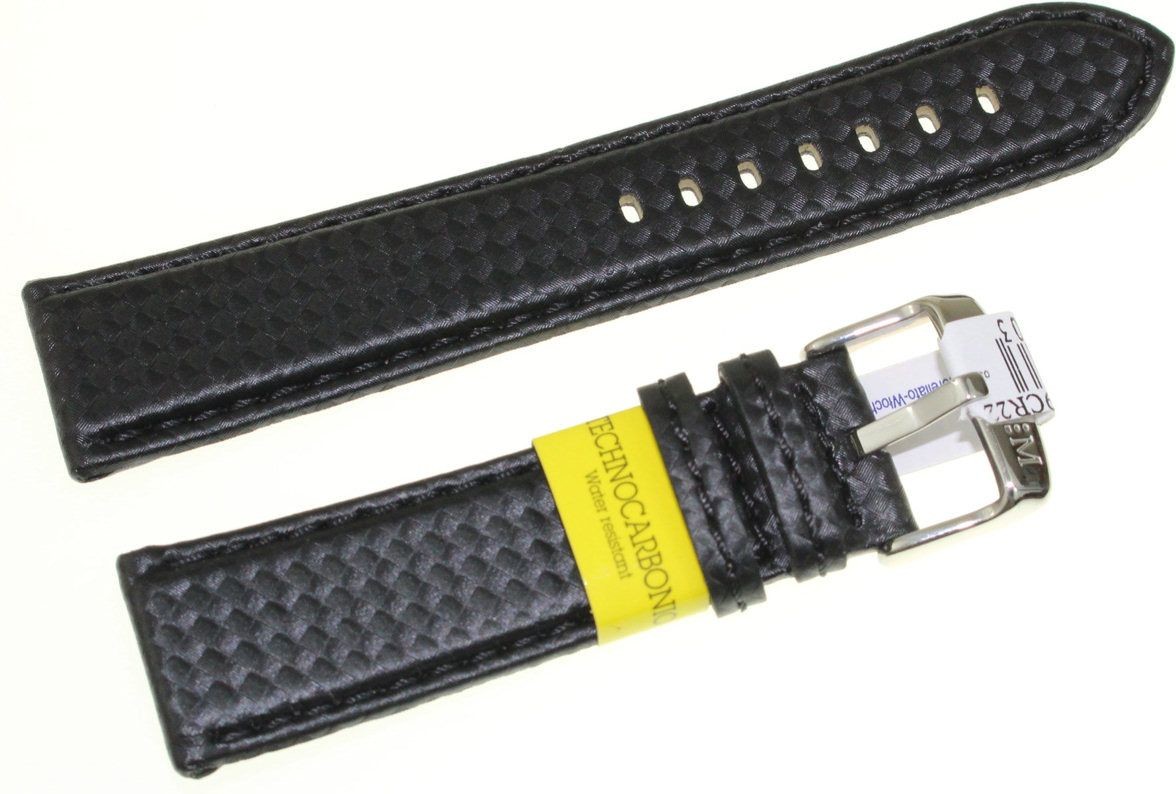 Morelatto Karbonowy wodoodporny pasek do zegarka 22 mm A01U3586977819CR22 5823-uniw