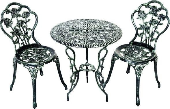 Costway Zestaw mebli ogrodowych odlewanych żeliwno aluminiowych OP70695