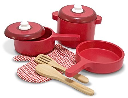 Melissa & Doug drewniane akcesoria kuchenne zestaw, wielokolorowy 12610