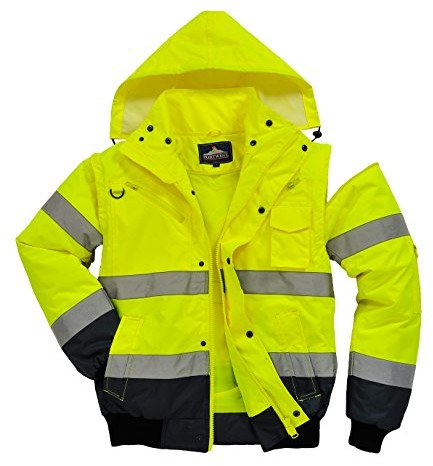 Portwest EN471 kontrast lampa ostrzegawcza ochronna kurtka Bomber Żółty, niebieski C465YNRS