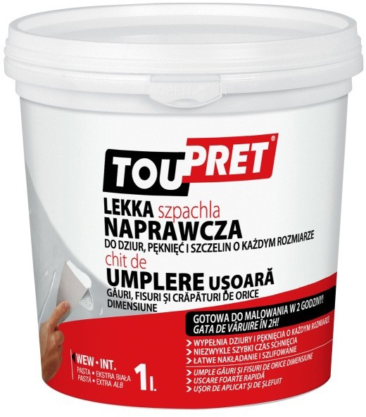 Toupret Lekka szpachla naprawcza 1 kg SARPAL01PR