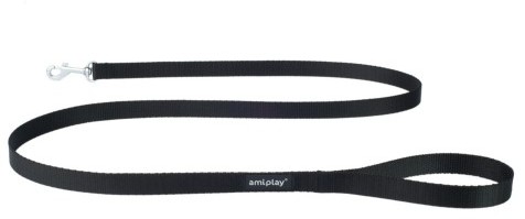 Ami Play Smycz Cotton M 140 Czarna 140 x 2 cm