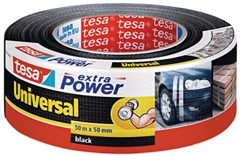 TESA Taśma naprawcza Extra Power Universal, wzmocniona tkaniną taśma foliowa, czarna 56389-00001-05