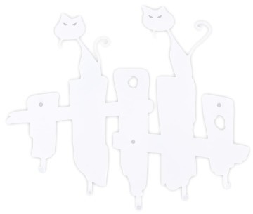 Furnigo Wieszak ścienny Koty biały F-Kotyb