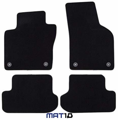 MAT10 MAT10  Silver-Line: VW Beetle rok produkcji 2011  04  2019  07 dywaniki samochodowe, welurowe, jakość premium, 4-częściowy, czarne, gwarantowane dopasowanie 000030SV002