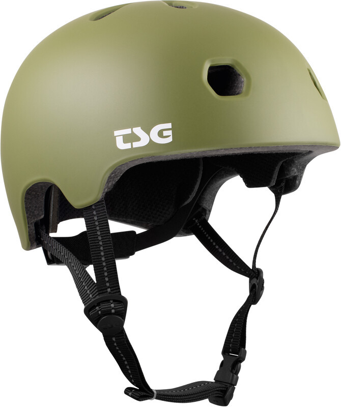TSG Meta Solid Color Kask rowerowy, oliwkowy S/M | 54-57cm 2022 Kaski BMX i Dirt 750123-satin olive-54-57cm