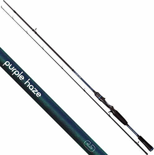Quantum Wędka spinningowa Premium 4street Purple Haze Cast Baitcast wędka do spinningu ryby drapieżne, czarno-niebieska, 1,98 m
