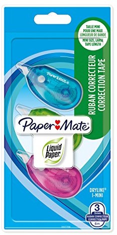 Paper Mate s0770401 Dry Line i-mini taśma korekcyjna  kolory mieszane potrójna paczka S0770401