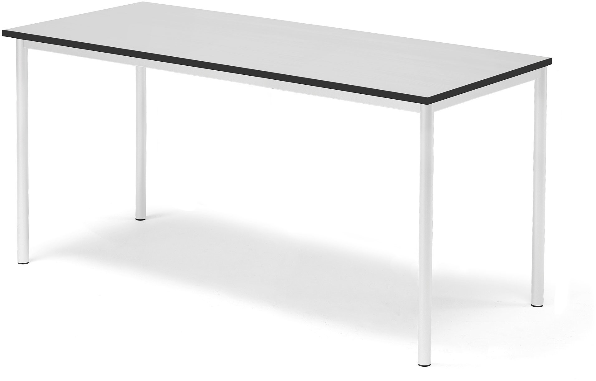 AJ Produkty Biurko SONITUS, 1600x700x760 mm, szary laminat, biały