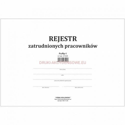 Firma krajewski Rejestr pracowników [Pu/Rp-1] Pu/Rp-1