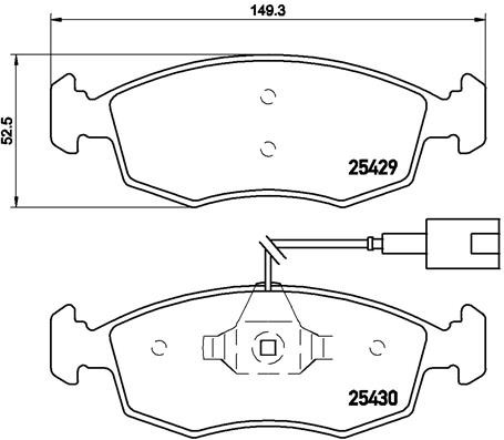 BREMBO Zestaw klocków hamulcowych, hamulce tarczowe P 23 138
