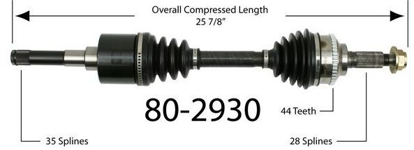 EMPI Półoś napędowa przednia 80-2930