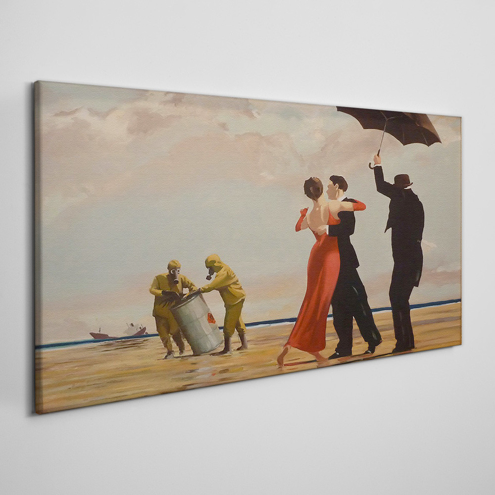 PL Coloray Obraz Canvas plaża ratownictwo Banksy 140x70cm