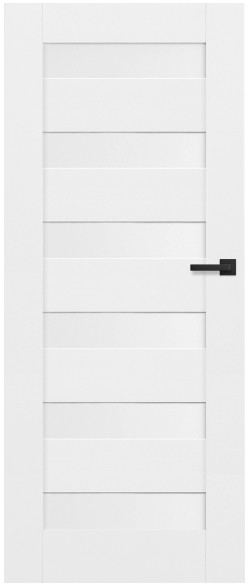 Drzwi bezprzylgowe pełne Trame 70 lewe białe SBI004030