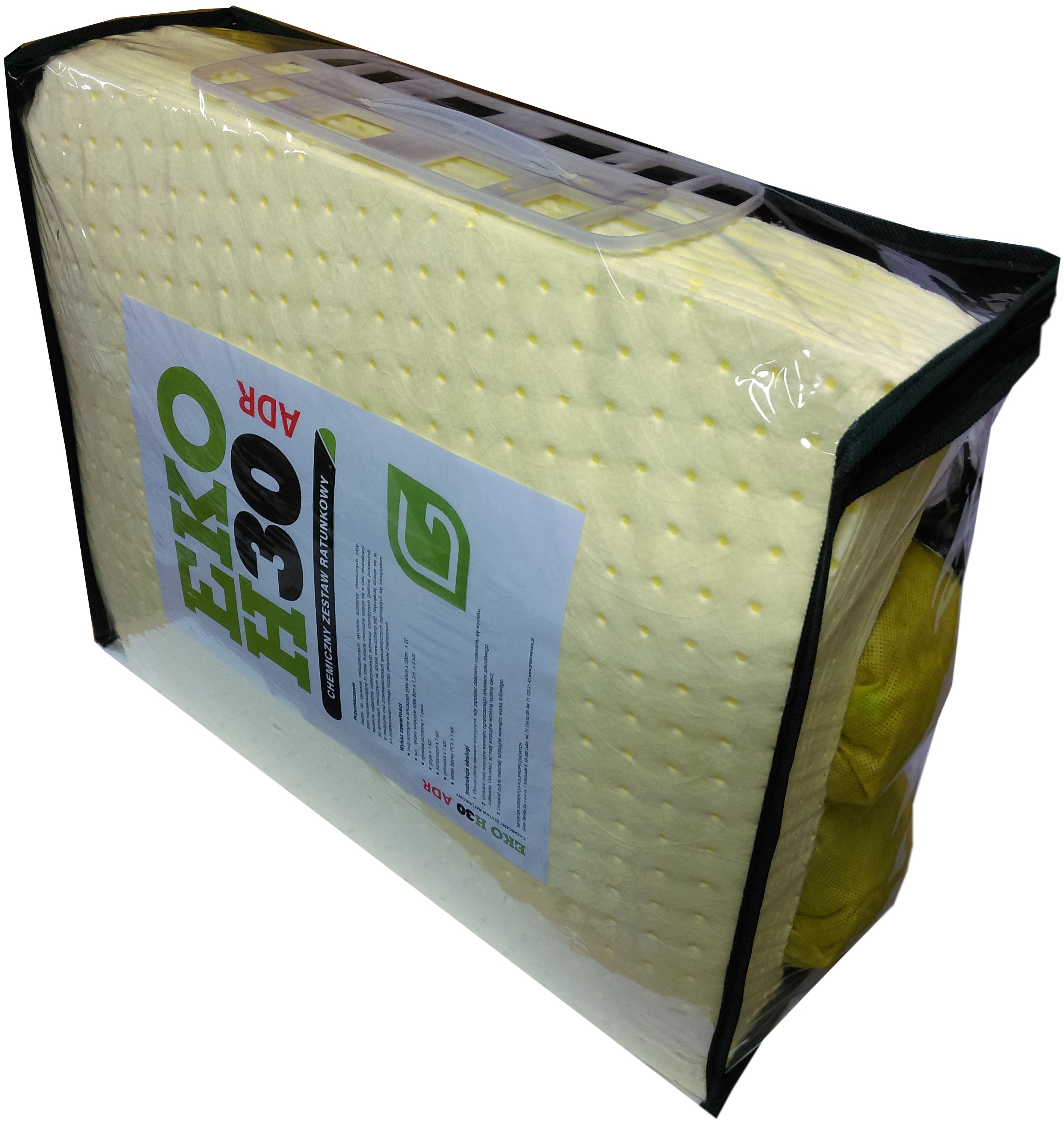 Producent Green Service Zestaw Ratunkowy Chemiczny Adr Eko H30, Chłonność 28 L. Żółty 31 L.