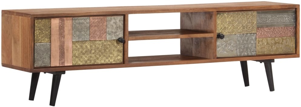 vidaXL Szafka pod TV, 140x30x40 cm, lite drewno akacjowe
