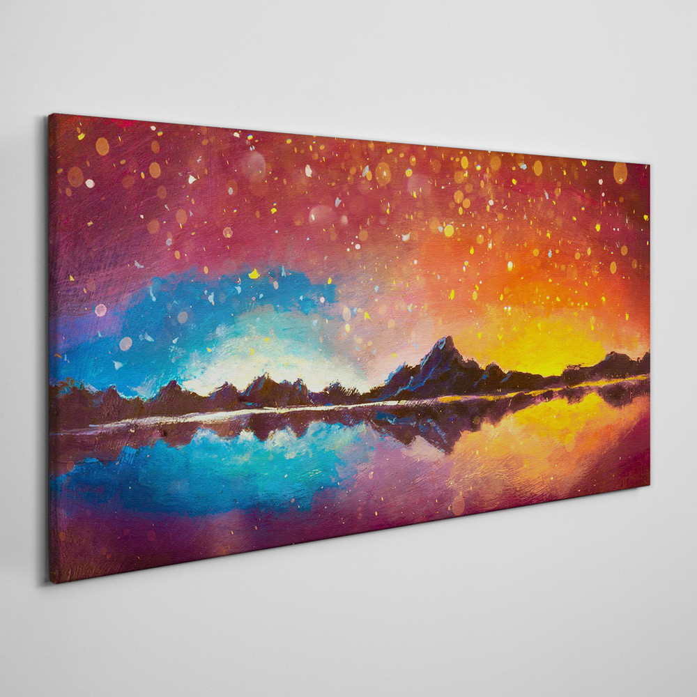 PL Coloray Obraz na Płótnie Góry Abstrakcja 100x50cm