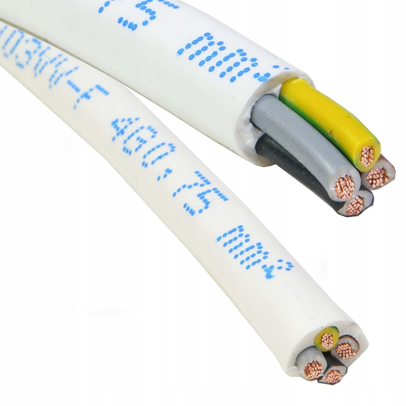Conotech kabel Omy 4x0,75 mm Linka Cu okrągły biały