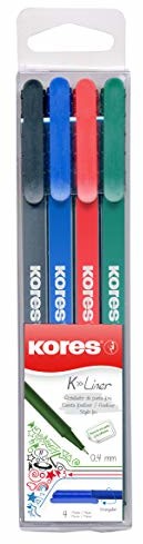 Kores Kores FL28114 zestaw cienkopisów, 0,4 mm, 4 kolory FL28114