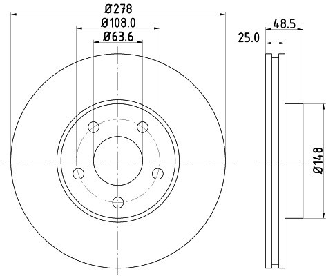 HELLA PAGID Tarcza hamulcowa PAGID 8DD355112-171