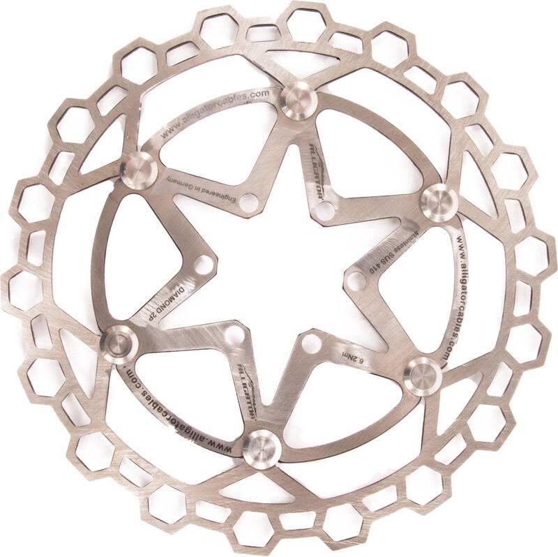 ALLIGATOR Diamond 2P Floating Disc Brake Rotor, srebrny 160mm 2022 Tarcze hamulcowe 10240060121