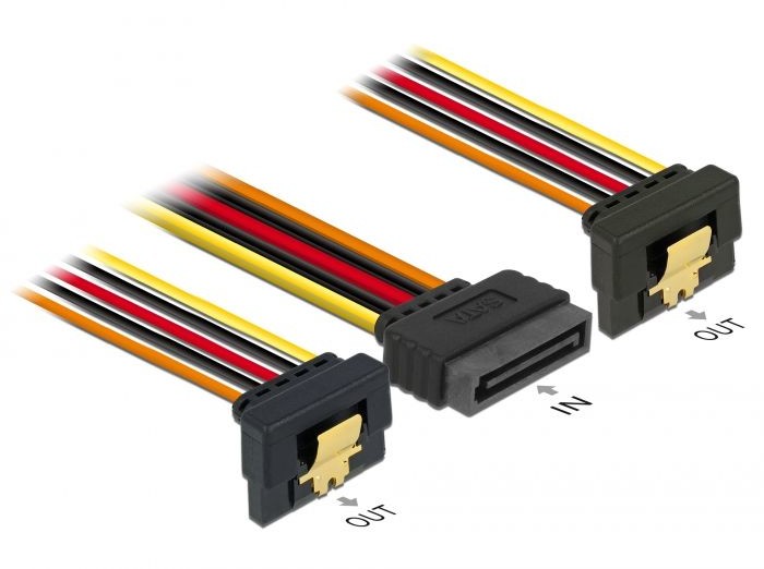 Delock Kabel 15Pin SATA > 2x 15Pin SATA 30cm 60159 60159