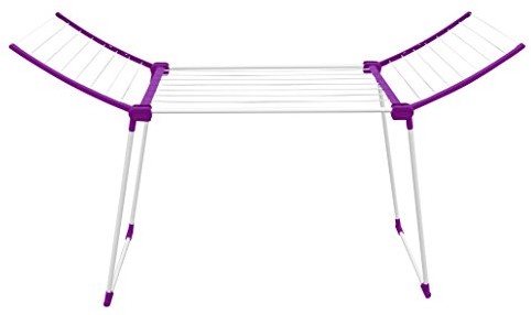 Vileda Viva Dry Balance suszarka skrzydłowa Colour Edition ciemny Pink bardzo stabilna dzięki klik 