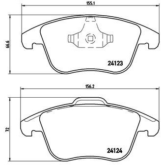BREMBO Zestaw klocków hamulcowych, hamulce tarczowe P 24 076