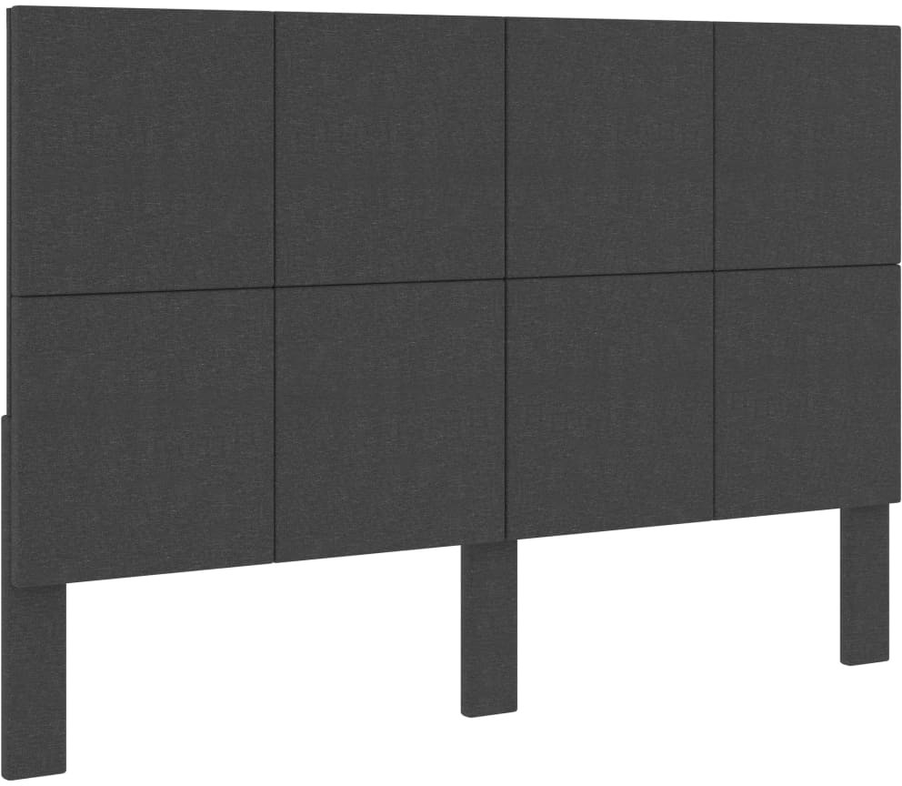vidaXL Tuftowane wezgłowie, ciemnoszare, obite tkaniną, 160x200 cm