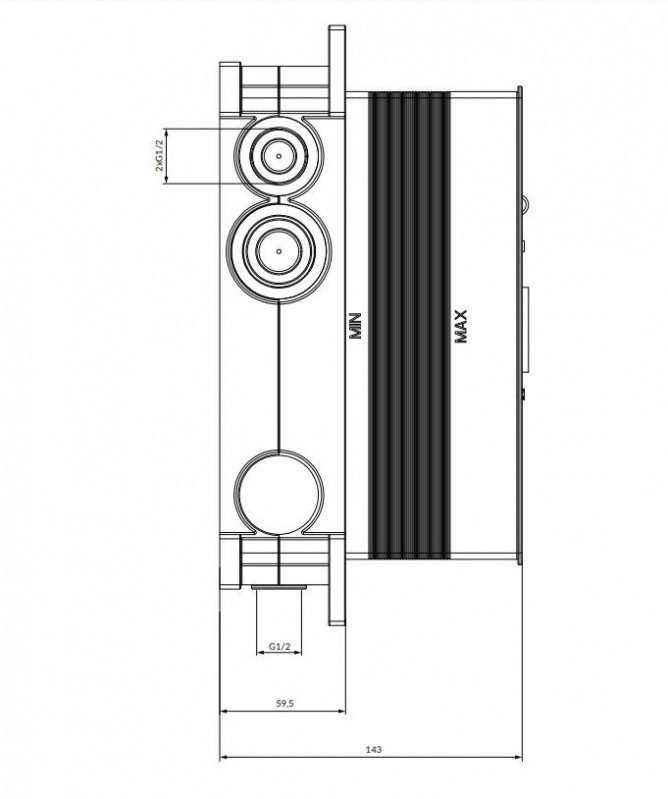 OMNIRES Box Element podtynkowy do baterii termostatycznej BOXTE3F